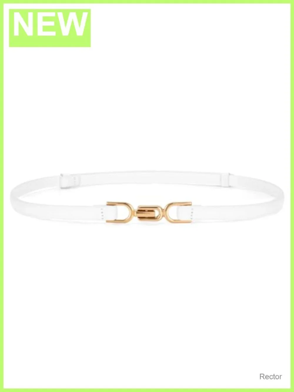 Women's Faux Leather Skinny Belt Adjustable Thin Waist Belt Gold Buckle
